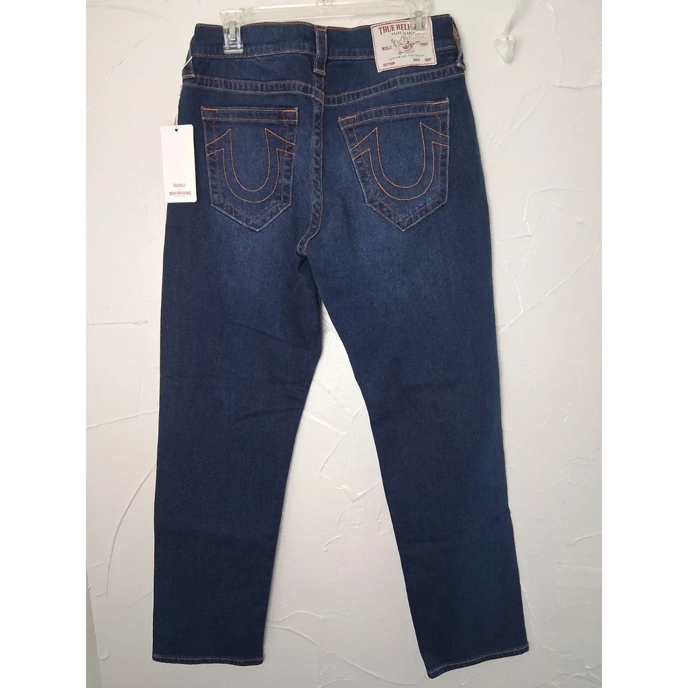 True‎ Religion Bobby Relaxed Baggy Jeans Size 28 X 30 Dark Wash Indie Sleaze